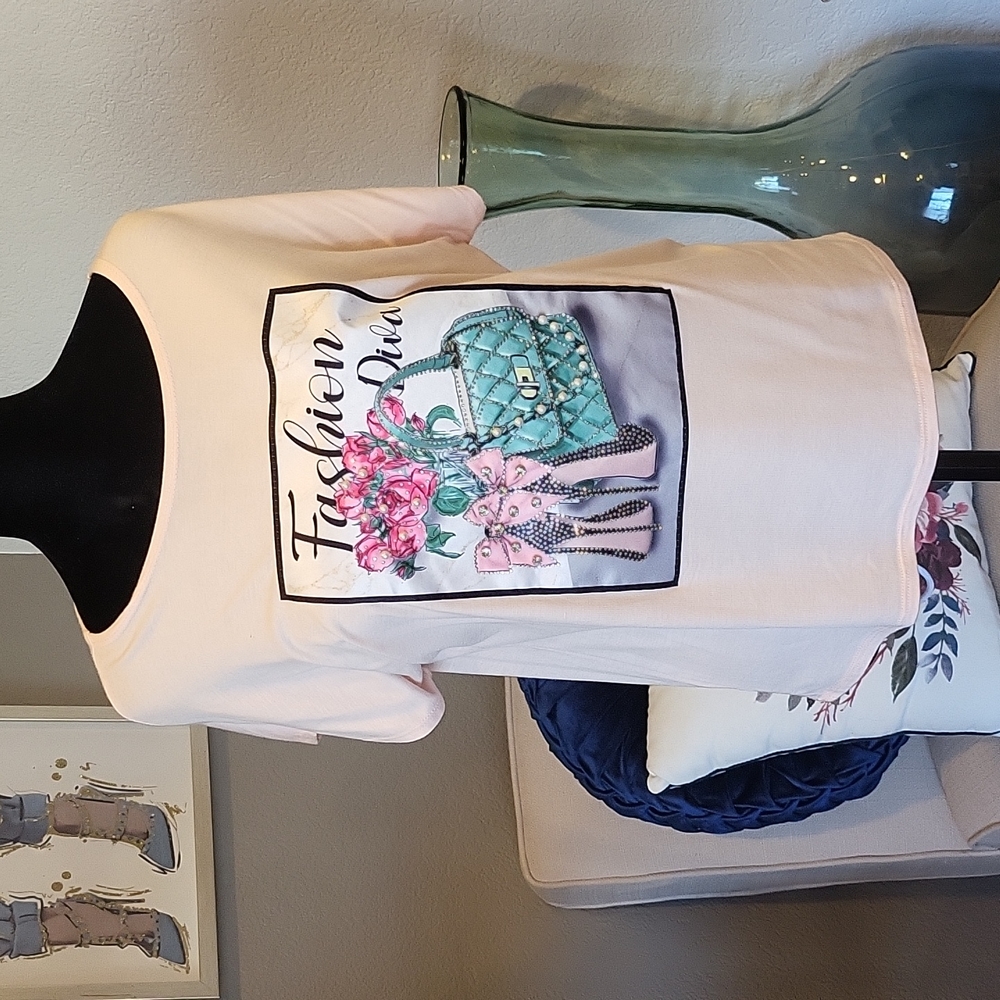 Loose fit top/light pink